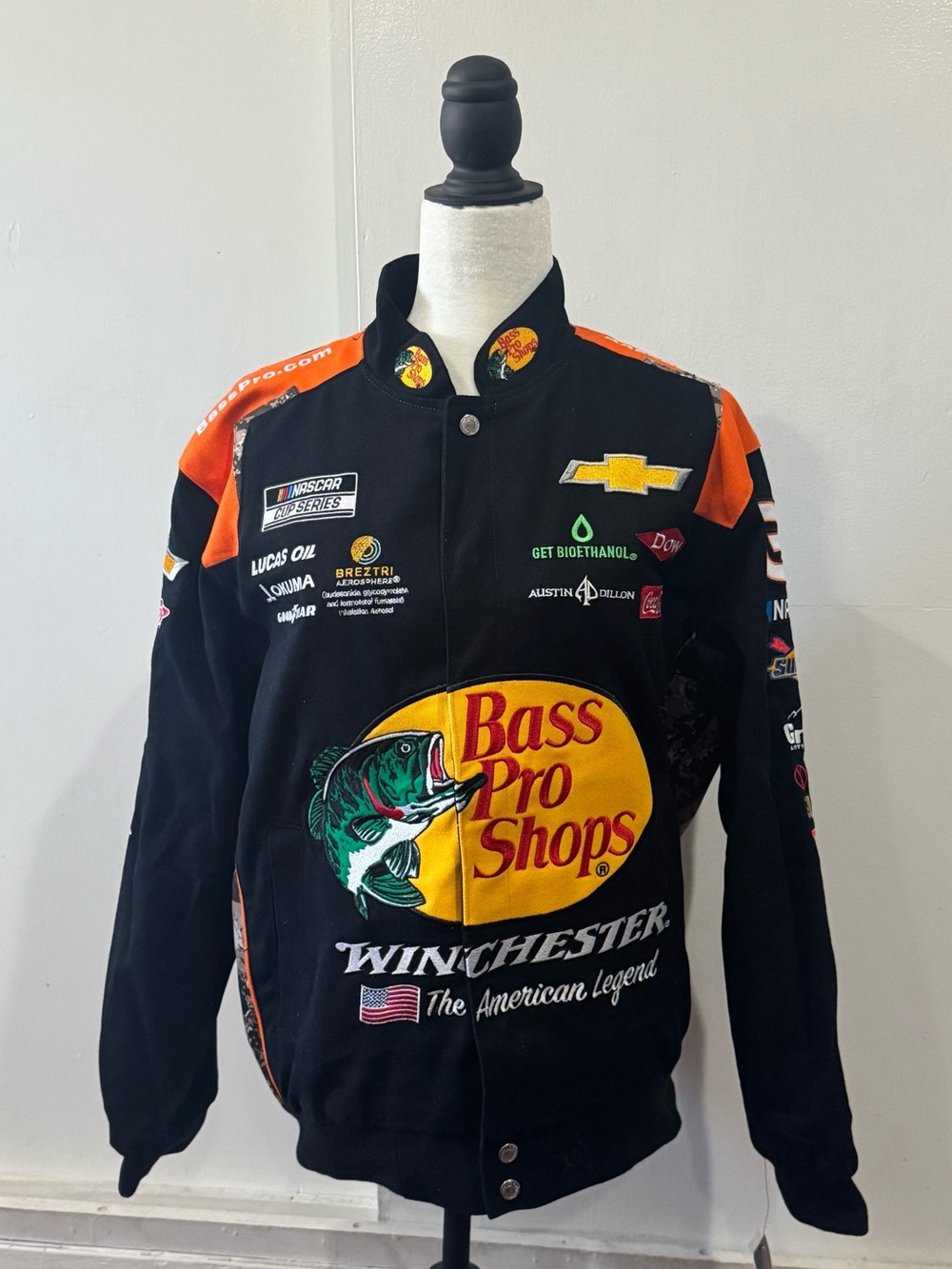Bass Pro Shops Black and Orange Racing Jacket
